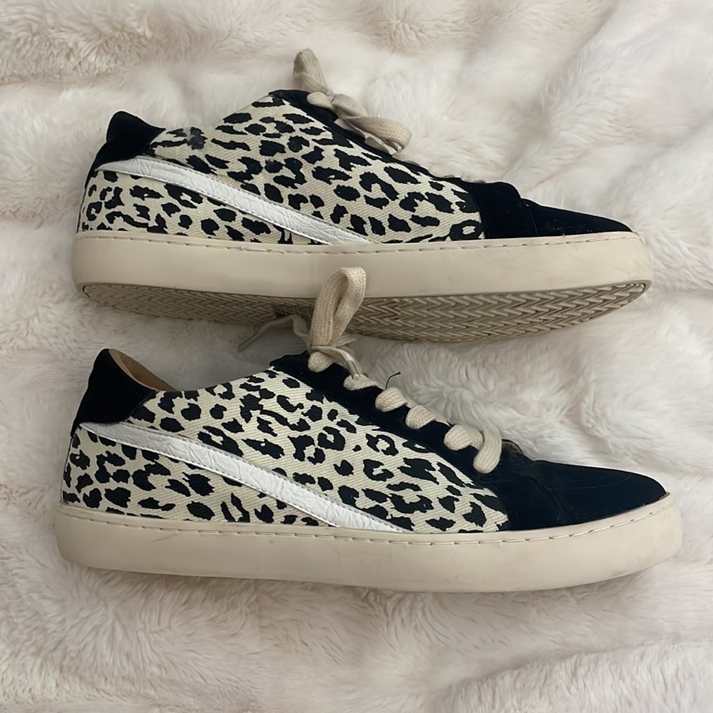 WHITE RAVEN LEOPARD PRINT SNEAKERS - Picture 2 of 8